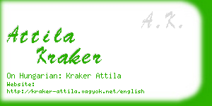 attila kraker business card